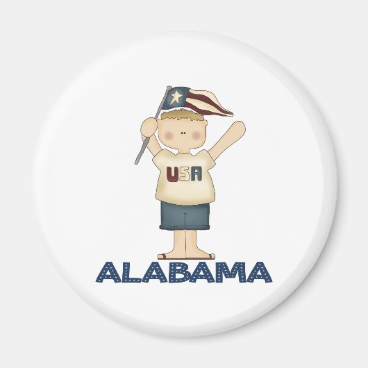 Schattig Alabama USA Magnet (Voorkant)