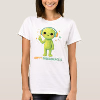 Schattig Alien Houd Het Intergalactisch Vredesteke