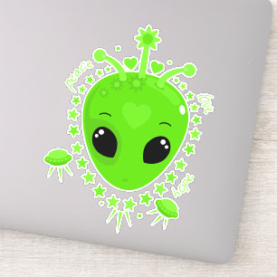 Schattig Alien Vrede Hoop Liefde Kawaii Sticker