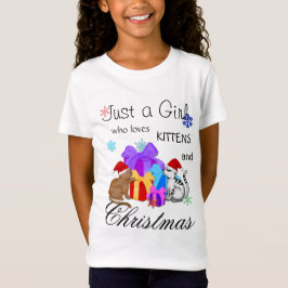 Schattig Alleen een meisje dat van Kittens en Kers T-shirt