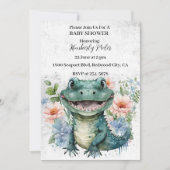 Schattig alligator Baby shower Kaart (Voorkant)