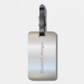 Schattig Aloha Hawaiian Glitter Turtle, Zilver Bagagelabel (Achterkant verticaal)