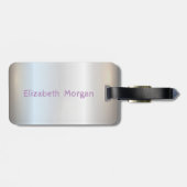 Schattig Aloha Hawaiian Glitter Turtle, Zilver Bagagelabel (Achterkant horizontaal)