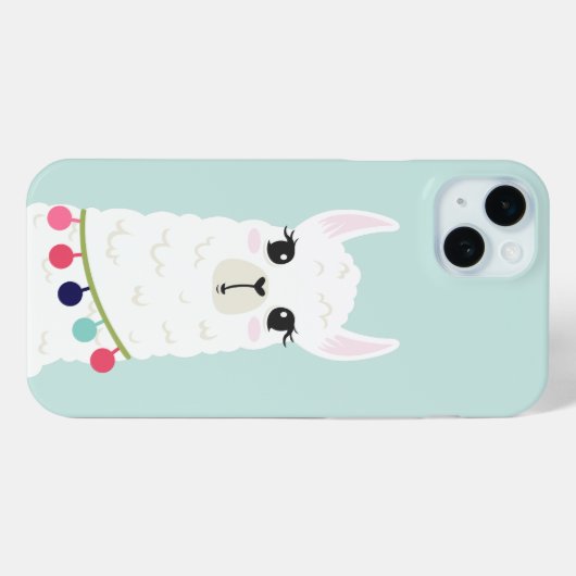 Schattig Alpaca Face Case-Mate iPhone Case (Achterkant (horizontaal))