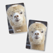 Schattig Alpaca gezicht  Badge (Voor- en achterkant)