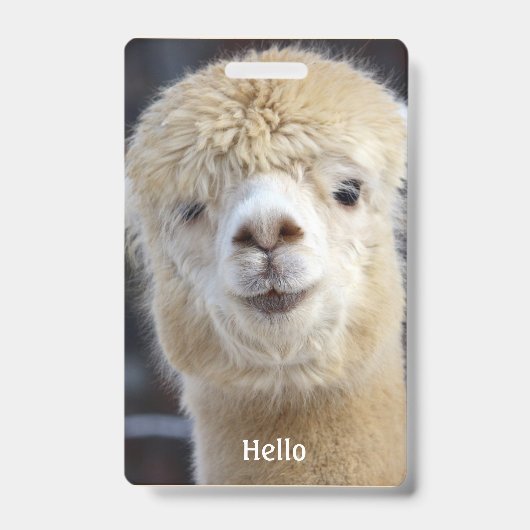 Schattig Alpaca gezicht  Badge (Voorzijde)