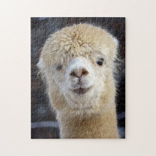 Schattig Alpaca-gezicht Legpuzzel (Verticaal)