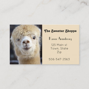 Schattig Alpaca-gezicht Visitekaartje