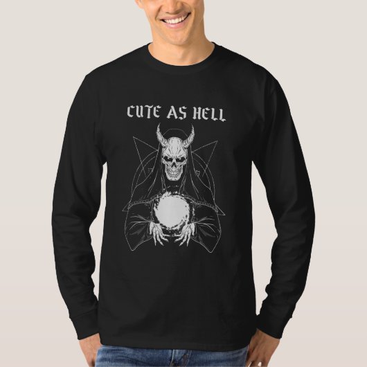Schattig Als De Hel Ik Groet Satan T-shirt (Voorkant)