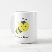 Schattig als een bij koffiemok (Voorkant links)
