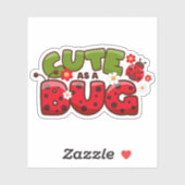 Schattig als een insect sticker (Vel)