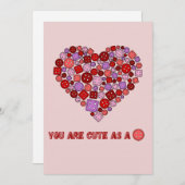 schattig als een knop feestdagenkaart (Voorkant / Achterkant)