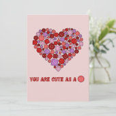 schattig als een knop feestdagenkaart (Staand voorkant)