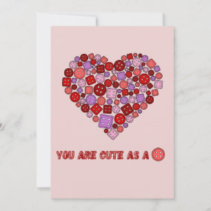 schattig als een knop feestdagenkaart