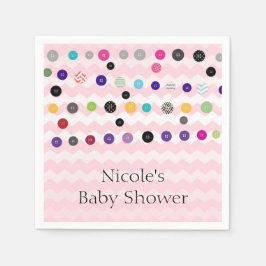 Schattig Als Een Knop Roze Baby Shower Feest Servet