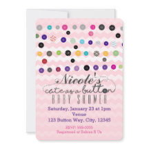 SCHATTIG ALS EEN KNOP Roze baby shower uitnodiging