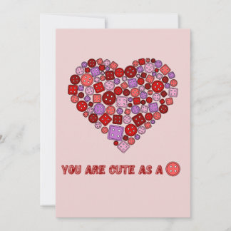 schattig als een knopje feestdagenkaart