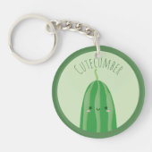 Schattig Als Een Komkommer Grappige Kawaii Cutecum Sleutelhanger (Voorkant)