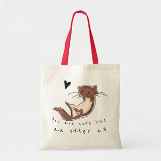 schattig als een otter tote bag