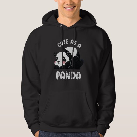 Schattig Als Een Panda Wilde Panda Bamboe Hoodie (Voorkant)