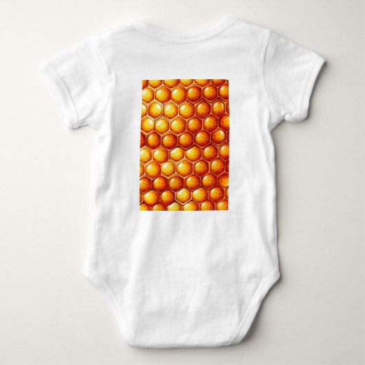 Schattig als Kan Bee | Honingbij Baby Jongen Romper (Achterkant)