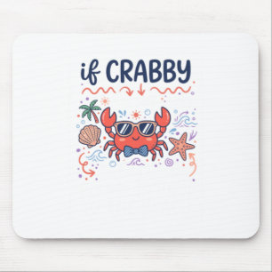 Schattig Als Kribbige Strandkrab Met Zonnebril En  Muismat
