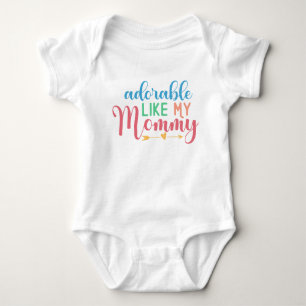 Schattig als mijn mama Quote New Baby Bodysuit