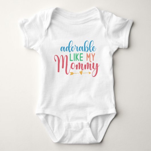 Schattig als mijn mama Quote New Baby Bodysuit (Voorkant)