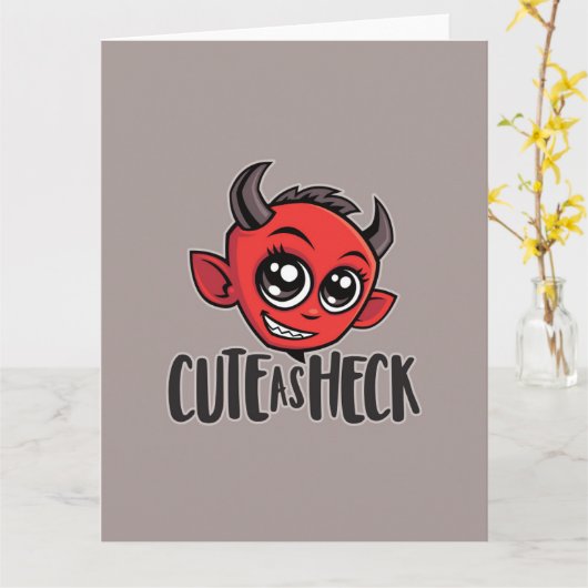 Schattig als wat duivel kaart (Gele Bloem)