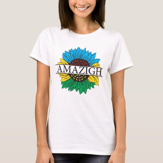 schattig amazigh yaz symbool - met amazoolzonneblo t-shirt (Voorkant)