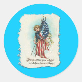 Schattig americana ontwerp ronde sticker