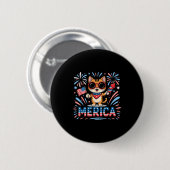 Schattig Amerika 4 juli kat 250 jaar veranda gans Ronde Button 5,7 Cm (Voorkant /achterkant)