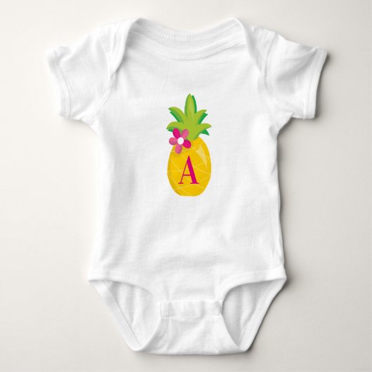 Schattig anananasmonogram romper (Voorkant)