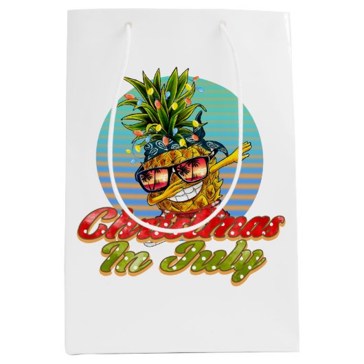 schattig ananas kerst juli medium cadeauzakje (Voorkant)