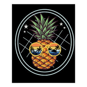 schattig ananasfruit perfect poster
