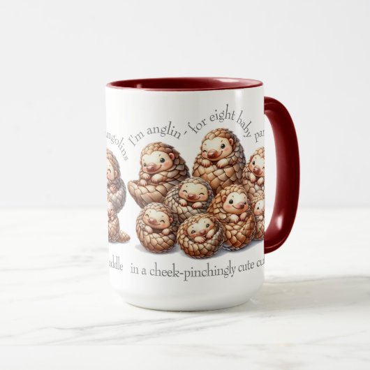 Schattig Anglin' voor 8 Schattigee Knuffelschubdie Mok (Voorkant rechts)