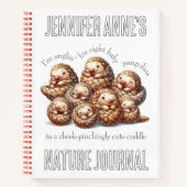 Schattig Anglin' voor 8 Schattigee Knuffelschubdie Notitieboek (Voorkant)