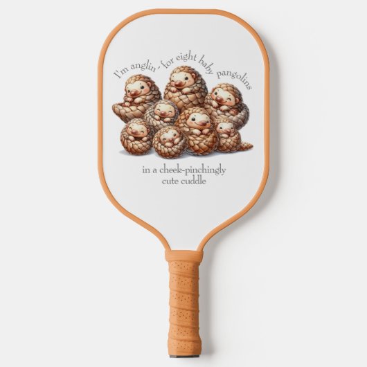Schattig Anglin' voor 8 Schattigee Knuffelschubdie Pickleball Paddle (Voorkant)