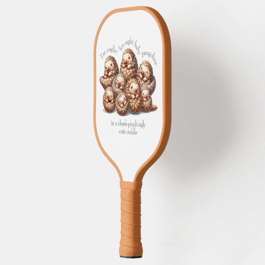 Schattig Anglin' voor 8 Schattigee Knuffelschubdie Pickleball Paddle (Links)