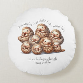Schattig Anglin' voor 8 Schattigee Knuffelschubdie Rond Kussen