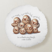 Schattig Anglin' voor 8 Schattigee Knuffelschubdie Rond Kussen (Achterkant)