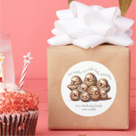 Schattig Anglin' voor 8 Schattigee Knuffelschubdie Ronde Sticker