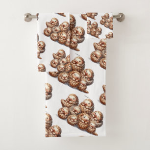 Schattig Anglin' voor Schattigee Knuffelschubdiere Bad Handdoek