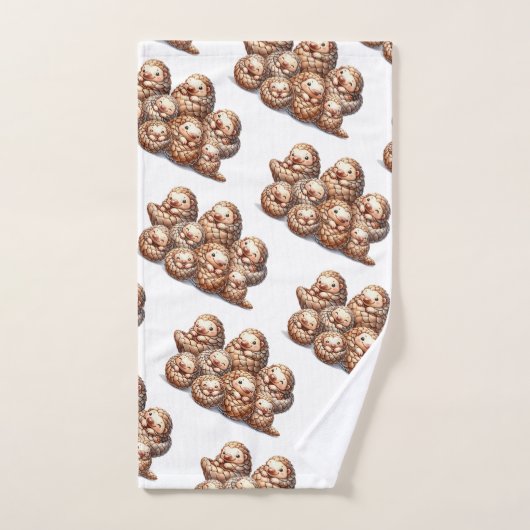 Schattig Anglin' voor Schattigee Knuffelschubdiere Bad Handdoek (Handdoek)