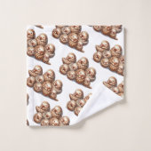 Schattig Anglin' voor Schattigee Knuffelschubdiere Bad Handdoek (Wasdoekje)