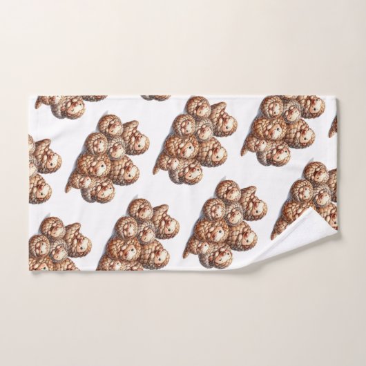 Schattig Anglin' voor Schattigee Knuffelschubdiere Bad Handdoek (Handdoek)