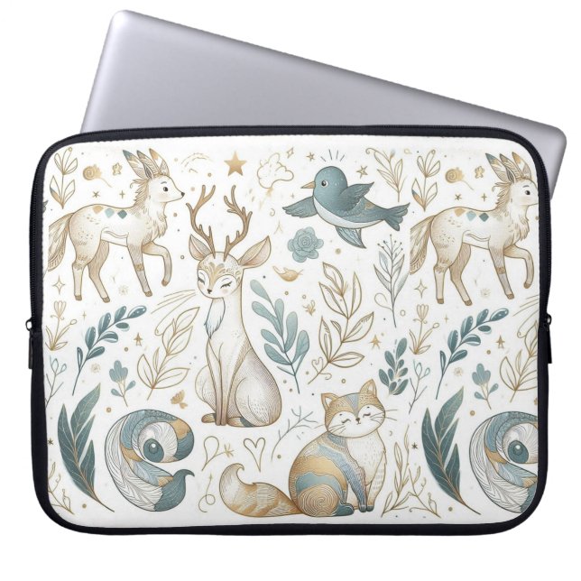 Schattig Animals Electronics Bag Laptop Sleeve (Voorkant)