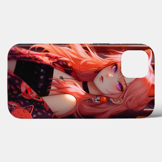 Schattig anime catgirl Case-Mate iPhone case (Achterkant (horizontaal))