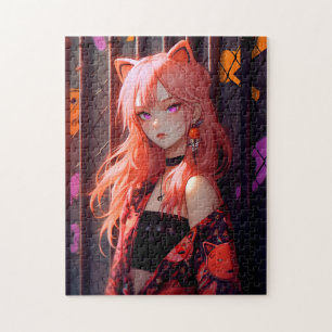 Schattig anime catgirl legpuzzel