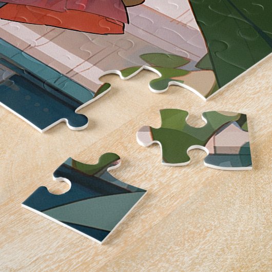 Schattig anime catgirl legpuzzel (Zijkant)